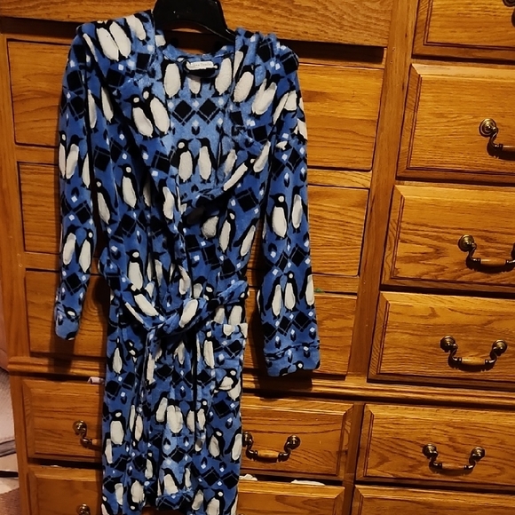 Vera Bradley Blue Penguin Robe - Picture 1 of 5